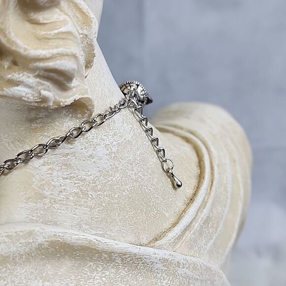 Artsy Colorful Eclectic Seashell, Ceramic and Stone Beaded Necklace - Picture 9 of 12